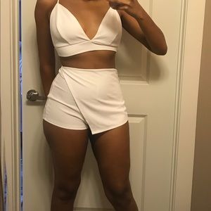 Fashion Nova White Matching Set